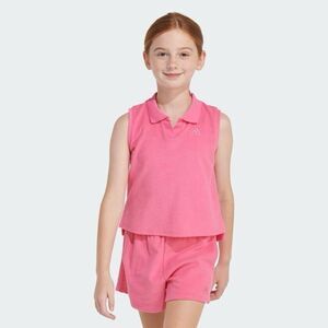 Adidas Kids French Terry Tank Top & Shorts | Size: Girls L(14), Color: Dark Pink